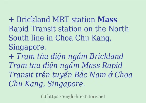 mass cách sử dụng trong câu và ví dụ