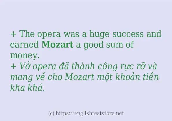 mozart các cách dùng và câu ví dụ