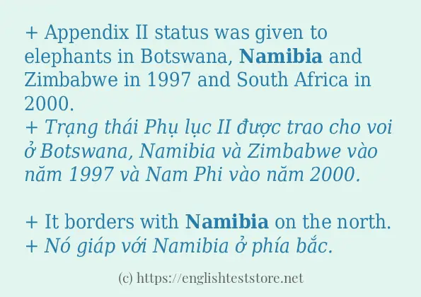 namibia có bao nhiêu cách dùng?