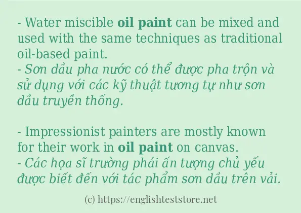 oil paint sử dụng như thế nào?