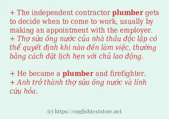 plumber các cách dùng và câu ví dụ