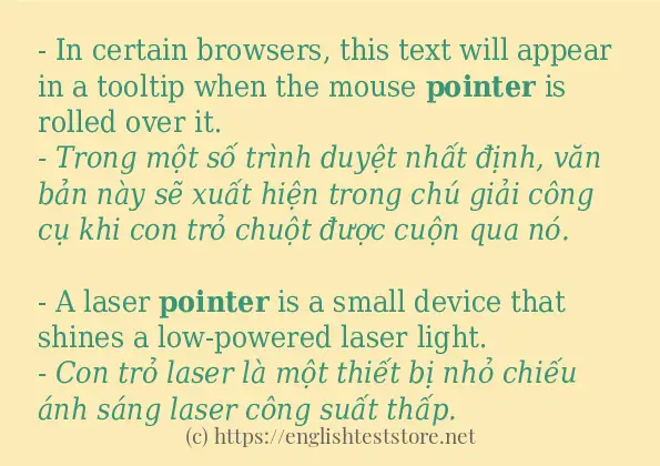 pointer ví dụ cách dùng trong câu