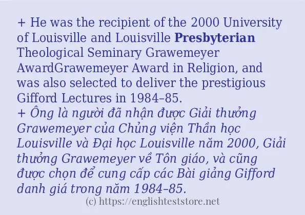 presbyterian sử dụng như thế nào?