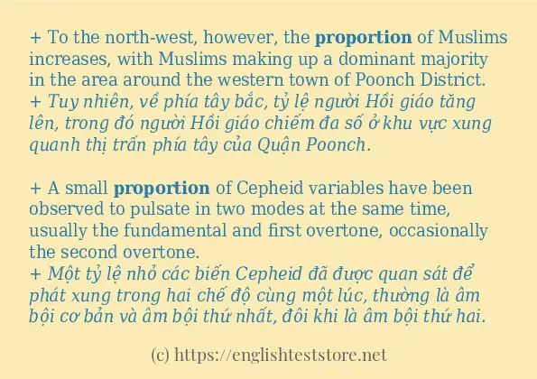 proportion câu ví dụ về cách dùng