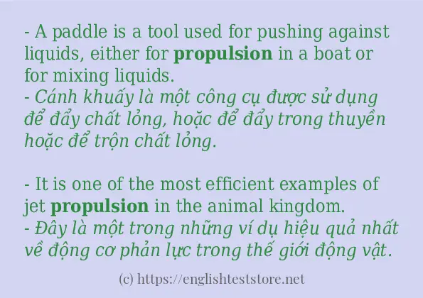 propulsion cách sử dụng và câu ví dụ