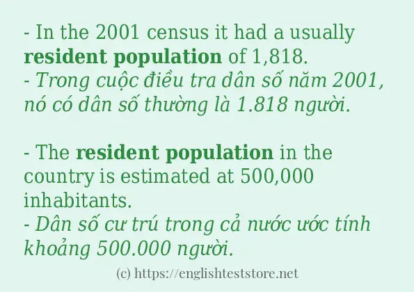 resident population có bao nhiêu cách sử dụng?