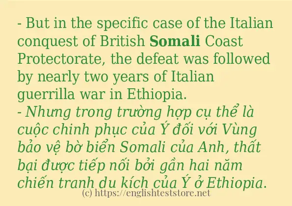 somali ví dụ và cách sử dụng trong câu