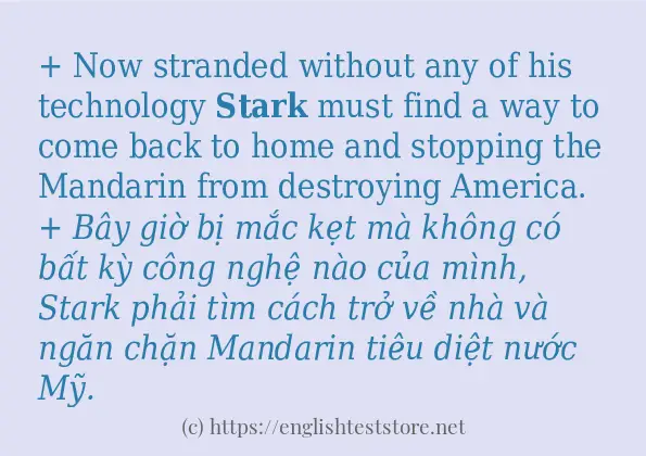 stark ví dụ cách dùng trong câu