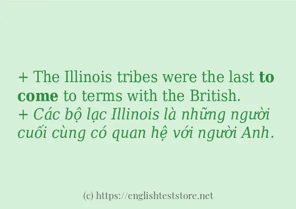 to come cách dùng trong câu và ví dụ