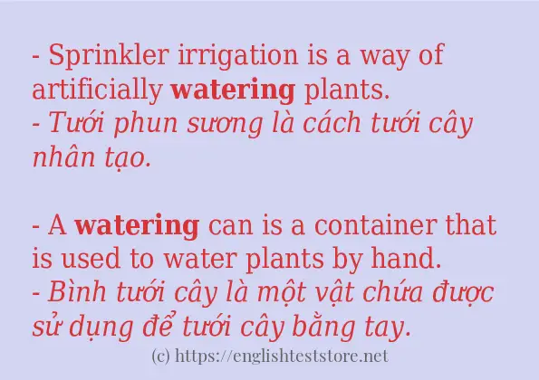 watering sử dụng như thế nào?