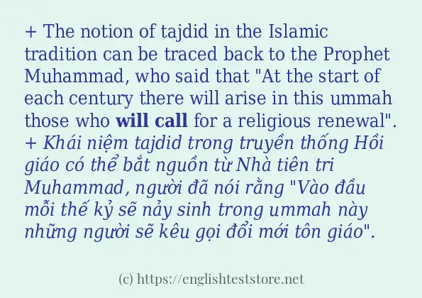 will call cách dùng trong câu và ví dụ